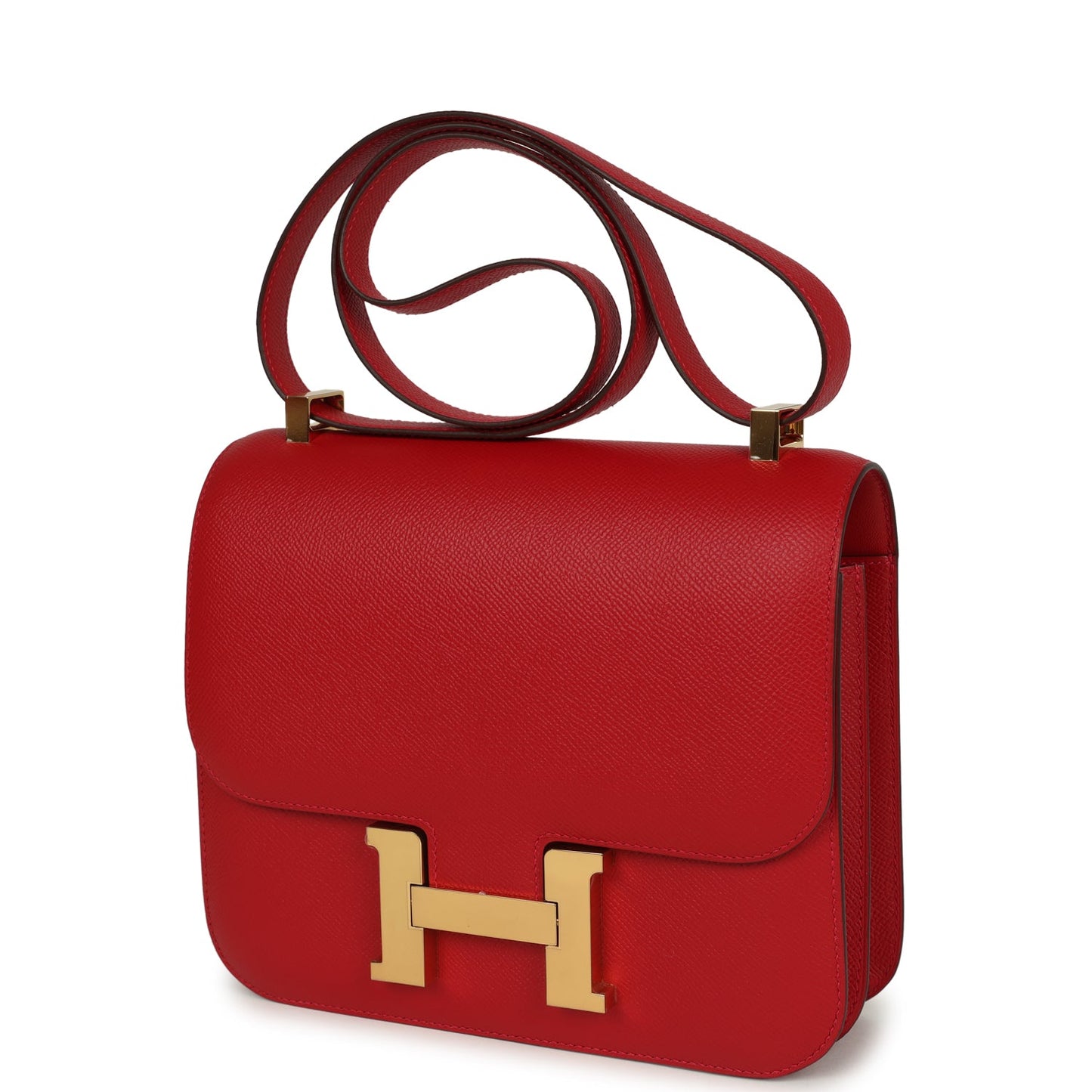 Constance 24 Rouge Casaque Epsom Gold Hardware