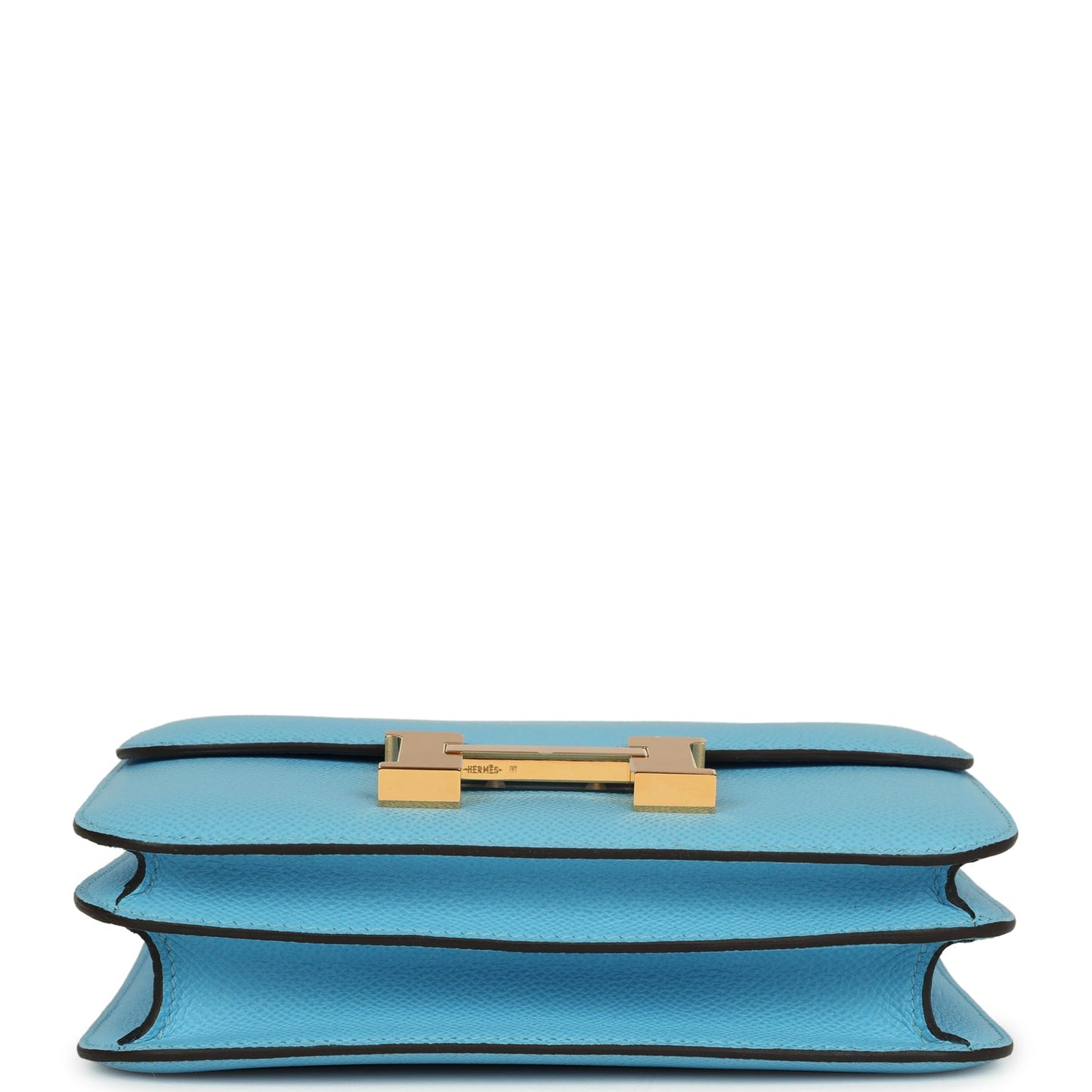 Constance 1-18 Celeste Epsom Gold Hardware