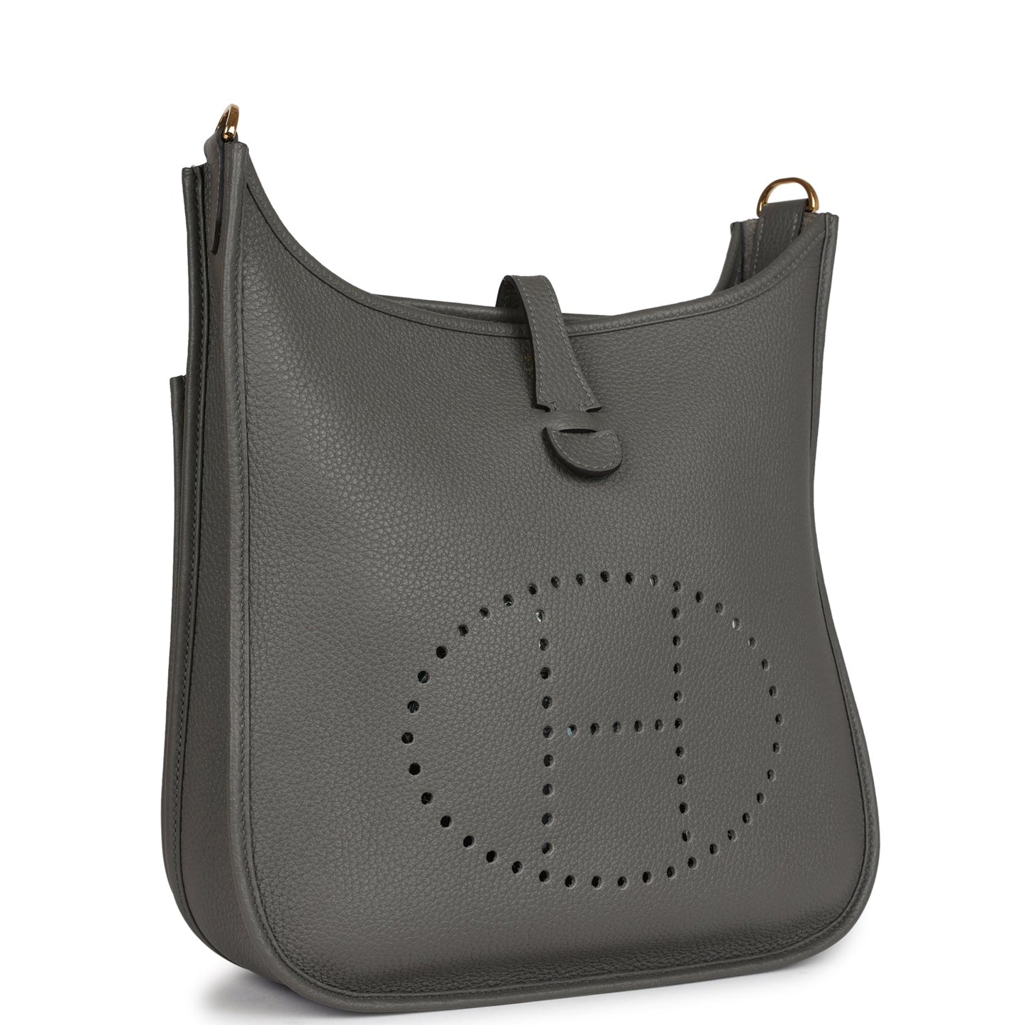 Evelyne III PM Gris Meyer Clemence Gold Hardware