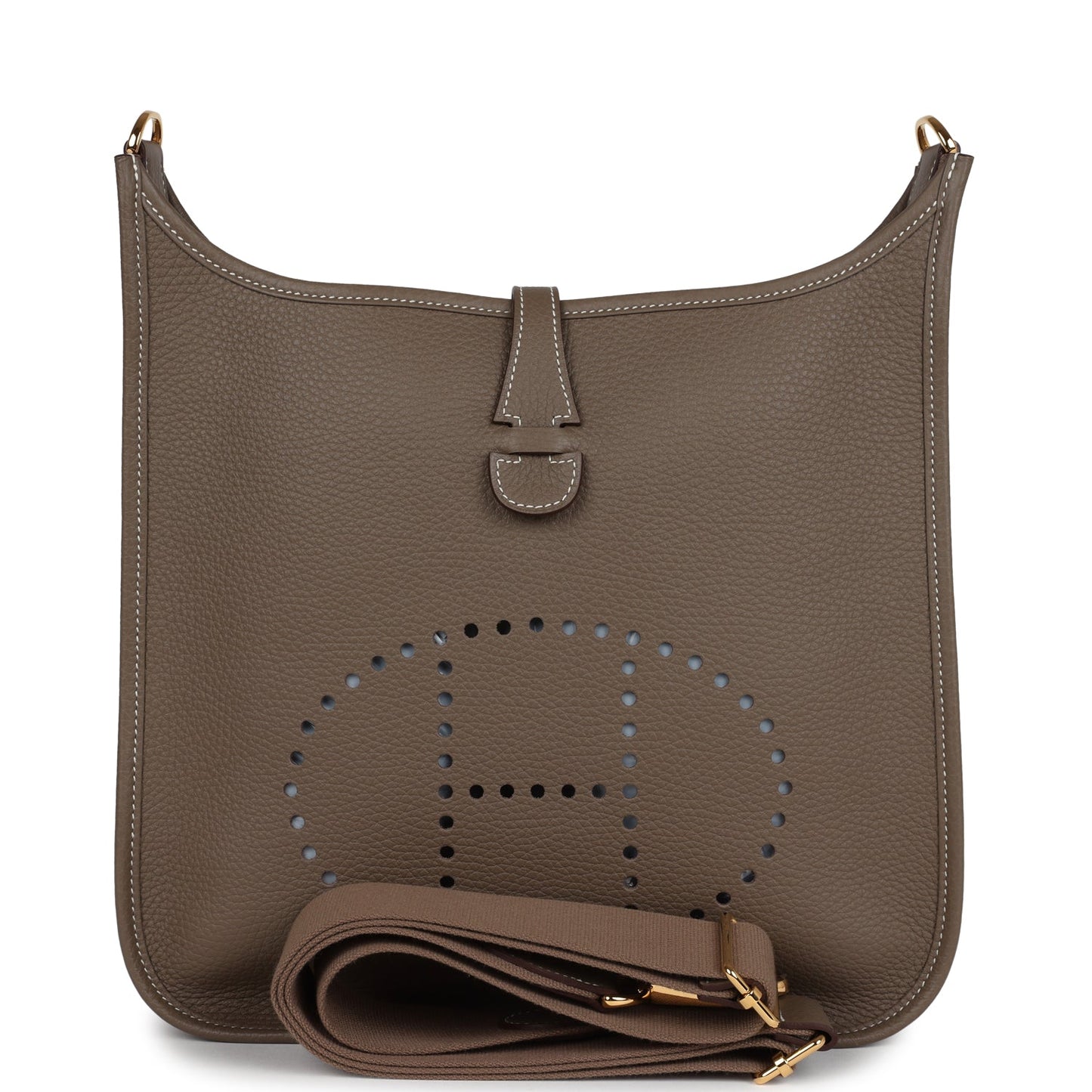 Evelyne III PM Etoupe Clemence Gold Hardware