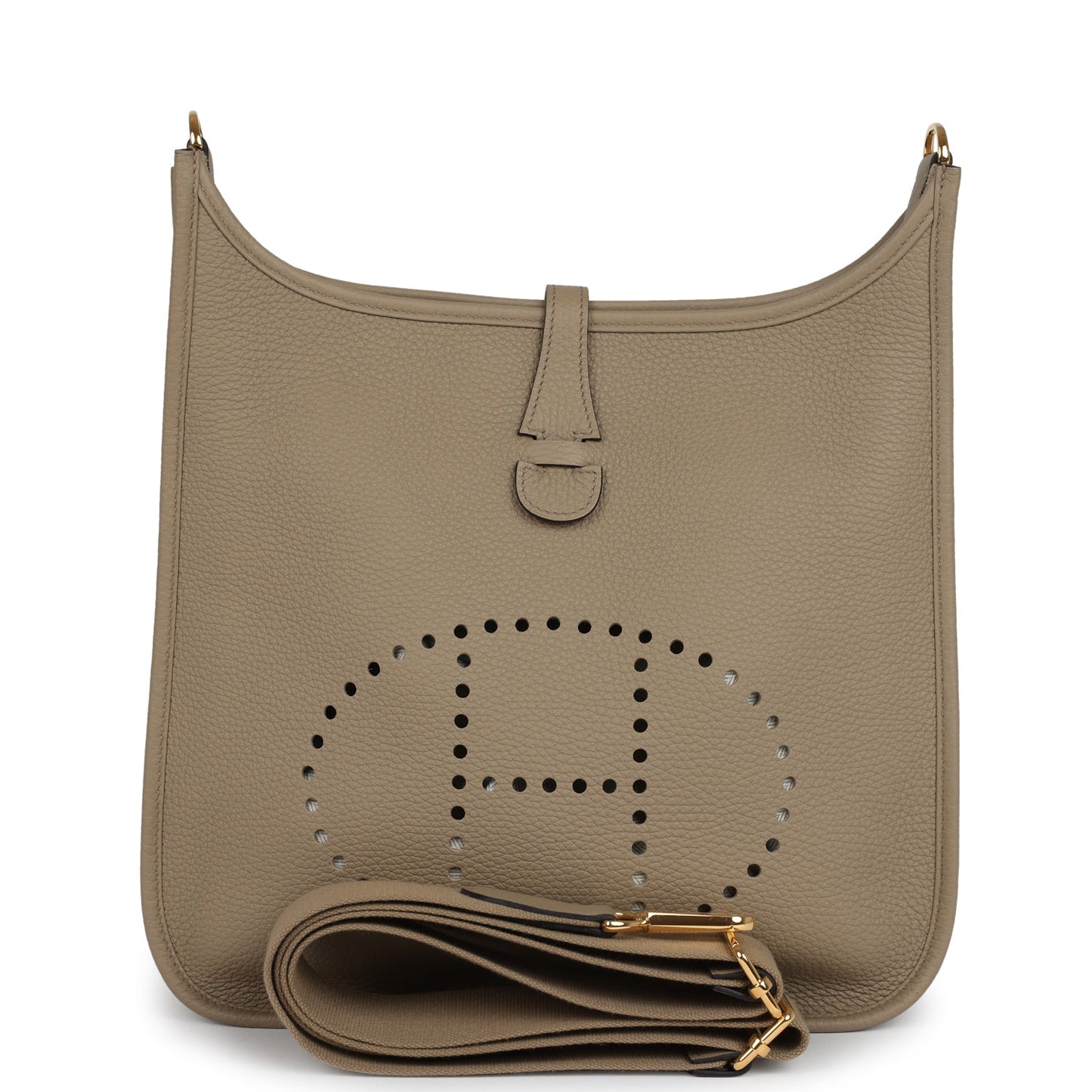 Evelyne III PM Beige Marfa Clemence Gold Hardware