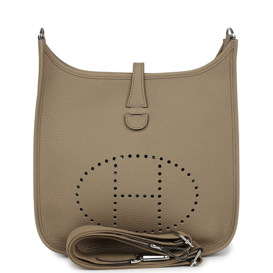 Evelyne III PM Beige Marfa Clemence Palladium Hardware