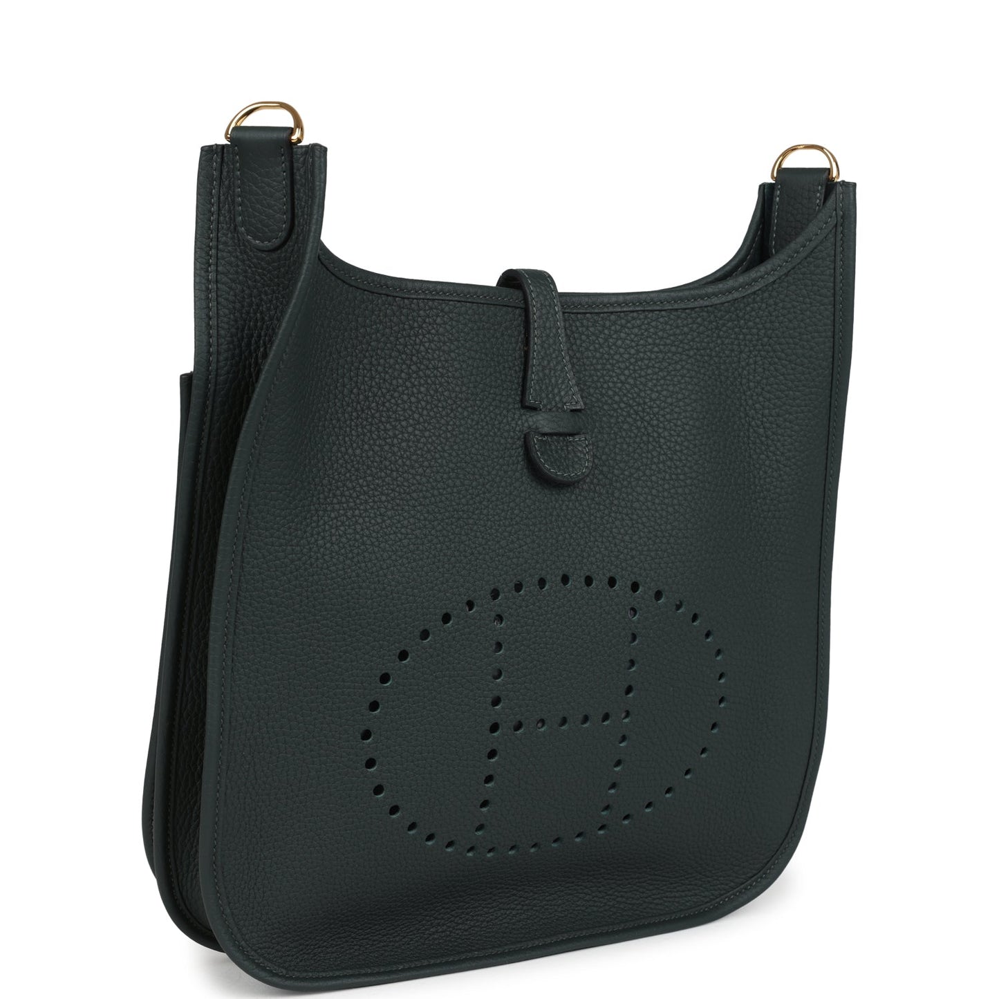 Evelyne III PM Vert Fonce Clemence Gold Hardware