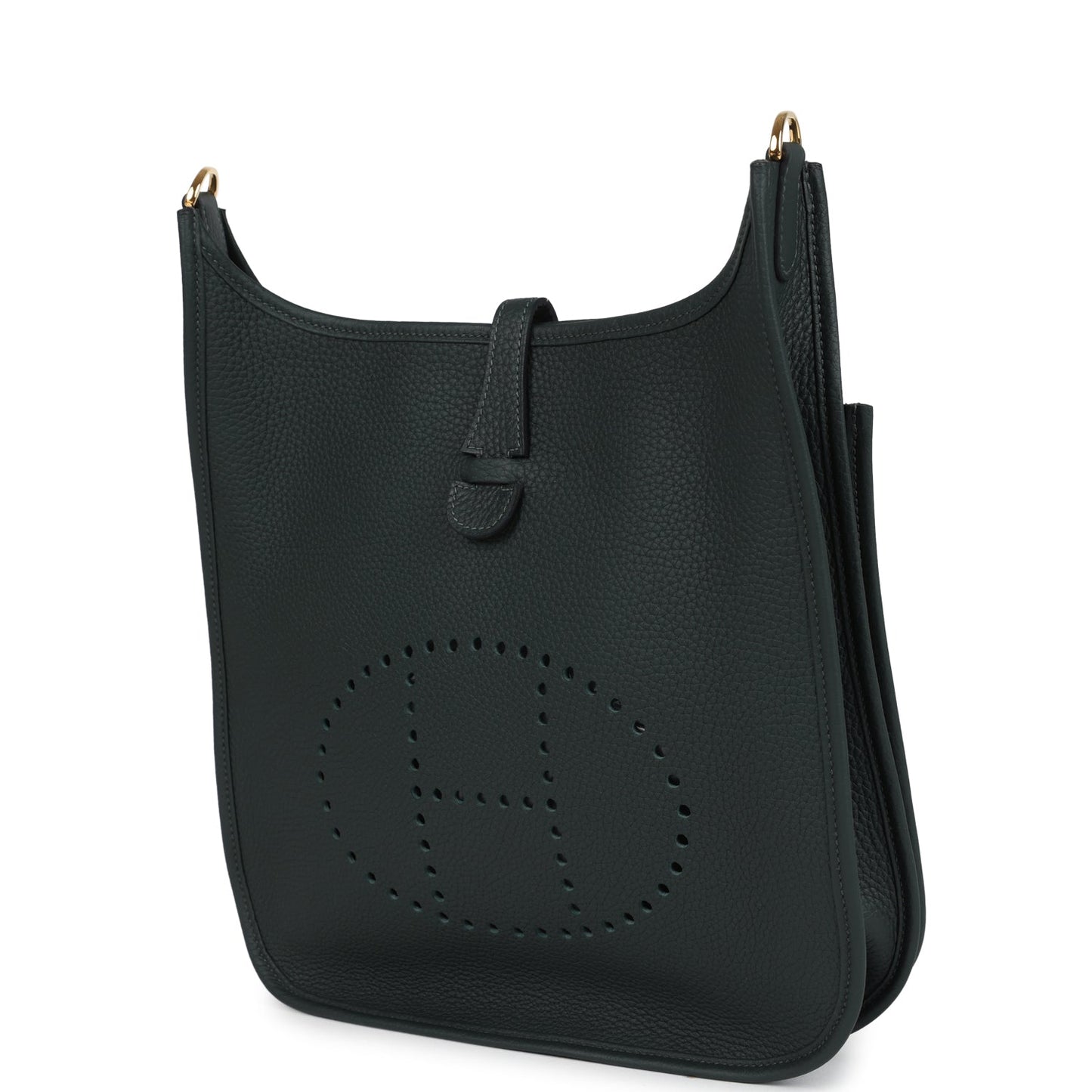 Evelyne III PM Vert Fonce Clemence Gold Hardware