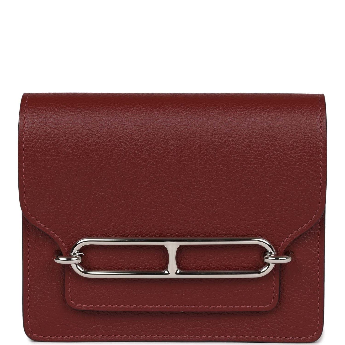 Roulis Slim Wallet Bi-Color Rouge H/Rose Azalee Evercolor Palladium Hardware