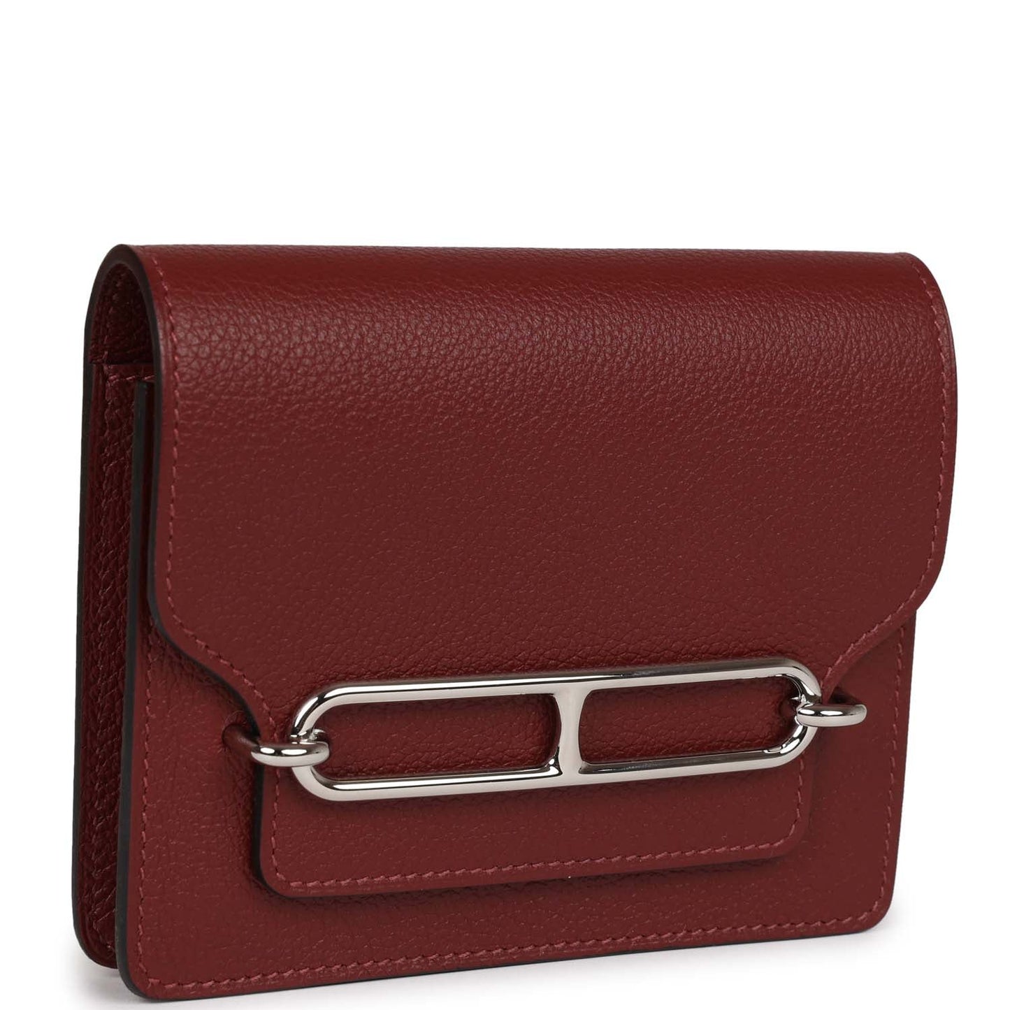 Roulis Slim Wallet Bi-Color Rouge H/Rose Azalee Evercolor Palladium Hardware
