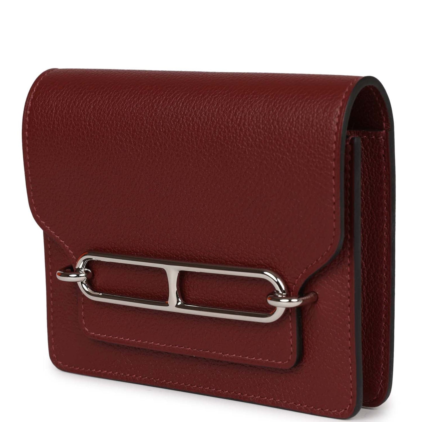 Roulis Slim Wallet Bi-Color Rouge H/Rose Azalee Evercolor Palladium Hardware