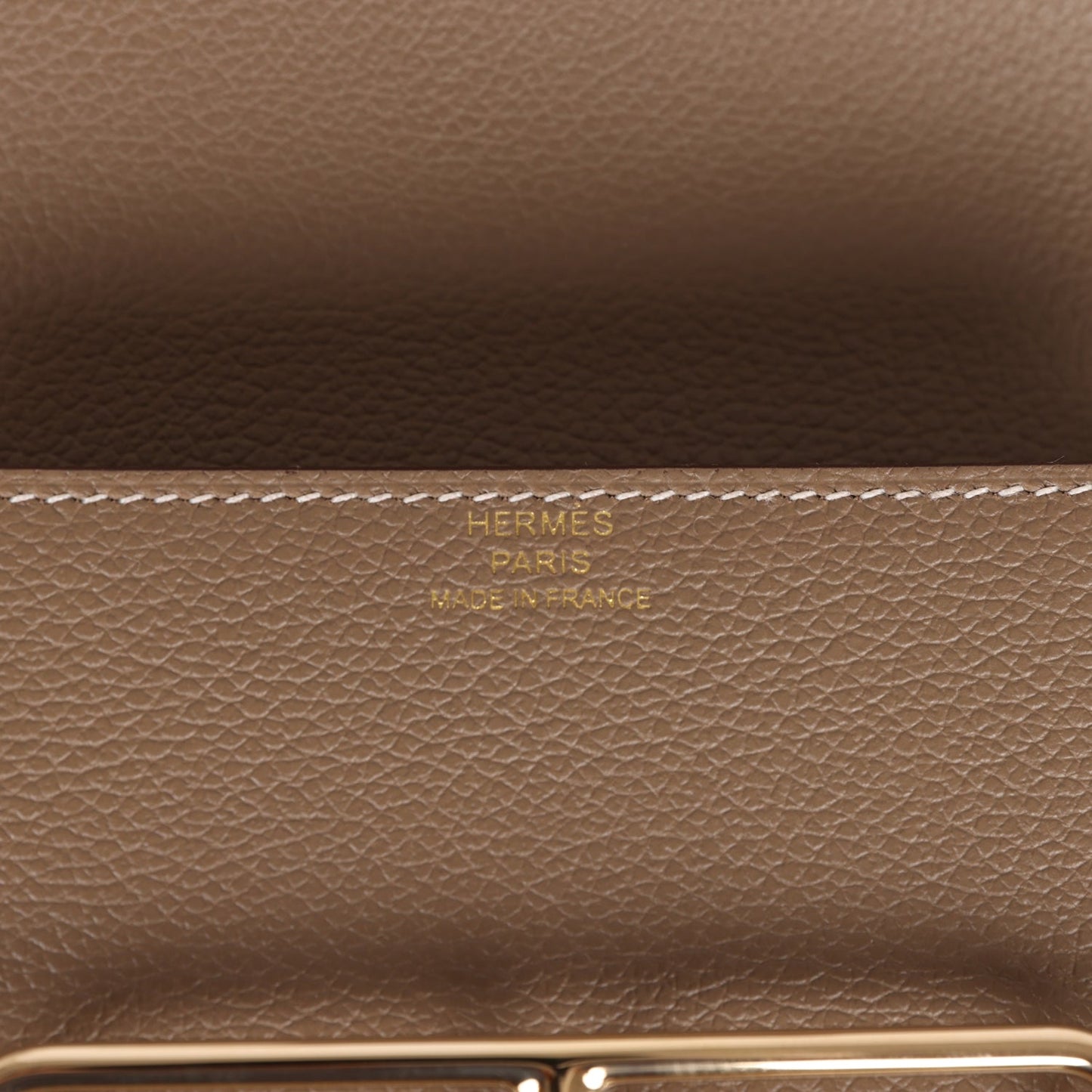 Roulis Slim Wallet Etoupe Evercolor Gold Hardware
