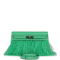 Kelly Elan Foile Vert Comics Chevre and Ostrich Feather Palladium Hardware