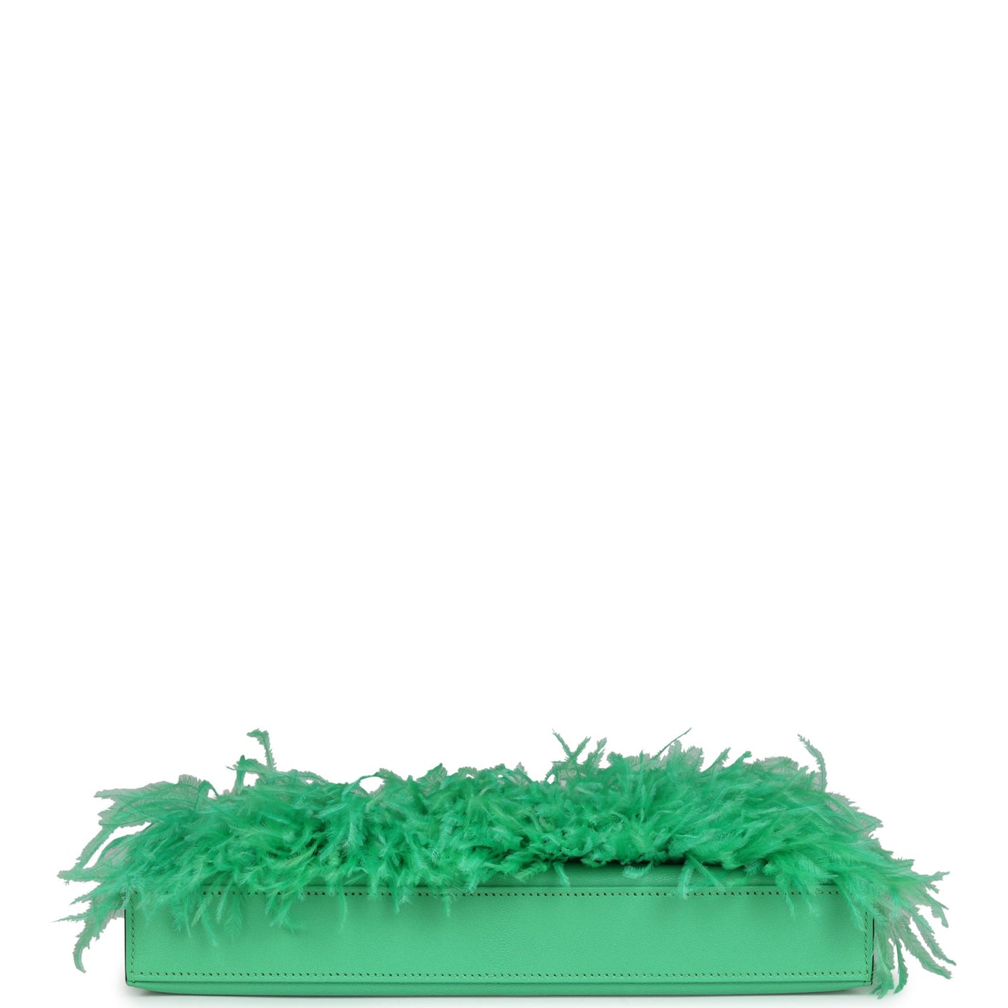 Kelly Elan Foile Vert Comics Chevre and Ostrich Feather Palladium Hardware