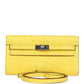 Kelly To Go Wallet Jaune Citron Ostrich Palladium Hardware