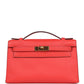 Kelly Pochette Rose Jaipur Epsom Gold Hardware