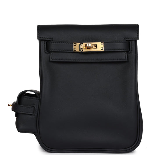 Mini Kelly Jump Backpack Black Swift Gold Hardware