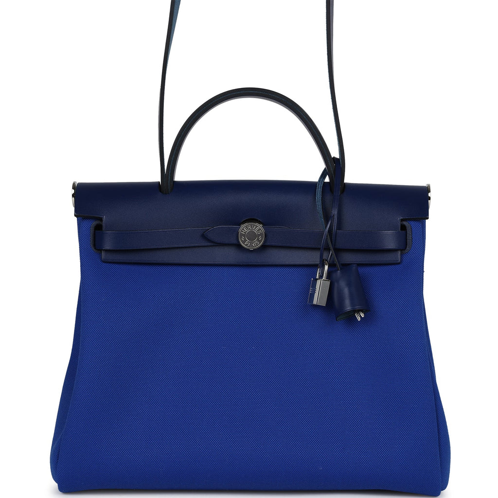 Herbag Zip PM 31 Bleu Bill Toile Militaire Canvas and Bleu Saphir Vache Hunter Palladium Hardware