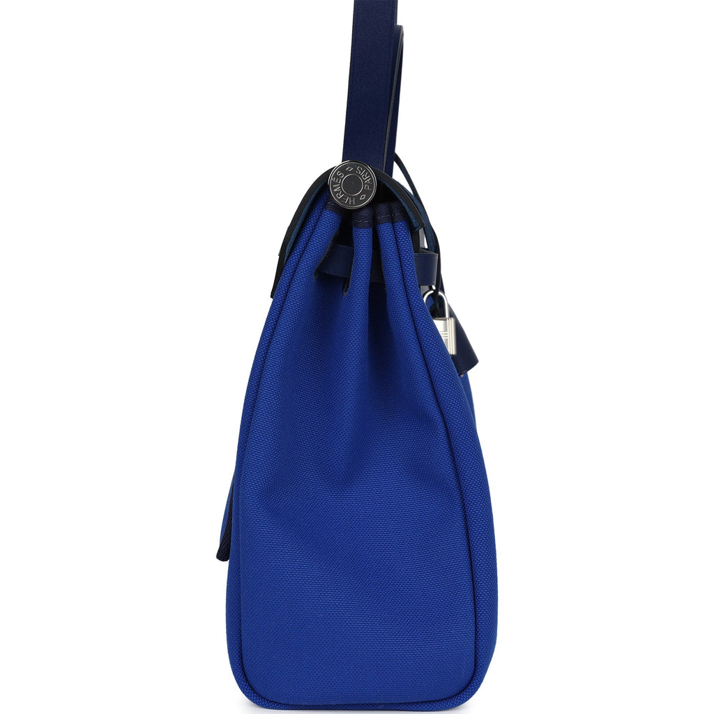 Herbag Zip PM 31 Bleu Bill Toile Militaire Canvas and Bleu Saphir Vache Hunter Palladium Hardware