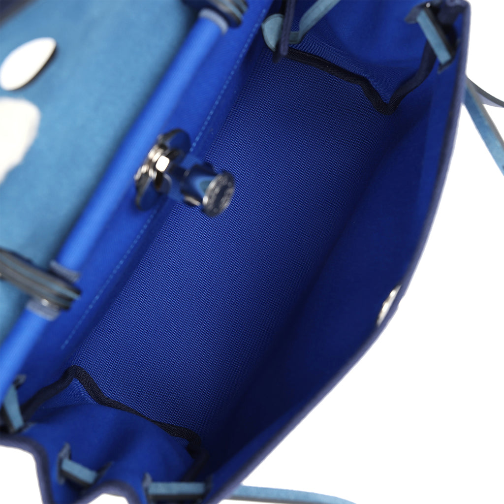 Herbag Zip PM 31 Bleu Bill Toile Militaire Canvas and Bleu Saphir Vache Hunter Palladium Hardware