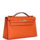 Special Order (HSS) Kelly Pochette Orange Verso Swift Gold Hardware