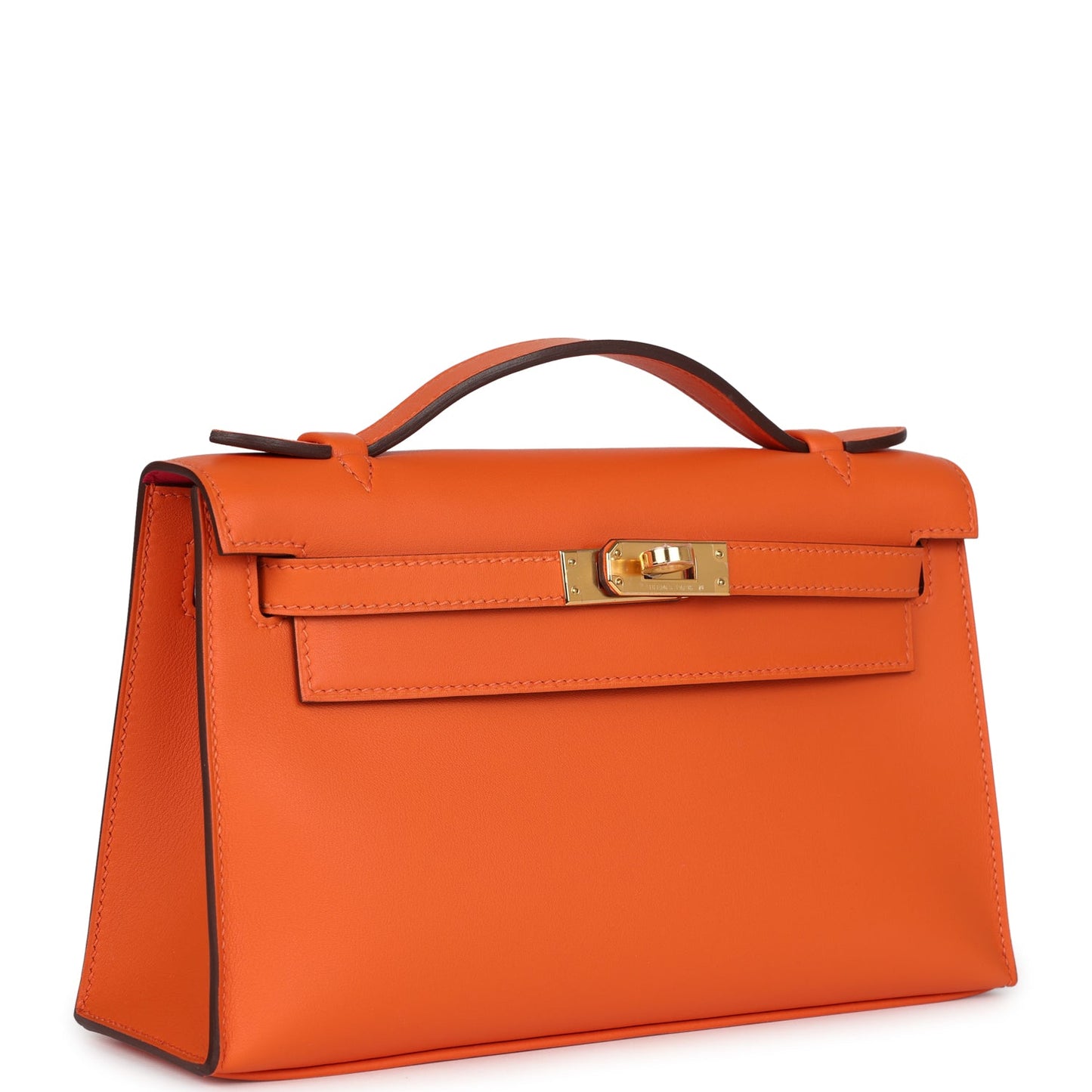 Special Order (HSS) Kelly Pochette Orange Verso Swift Gold Hardware