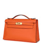 Special Order (HSS) Kelly Pochette Orange Verso Swift Gold Hardware
