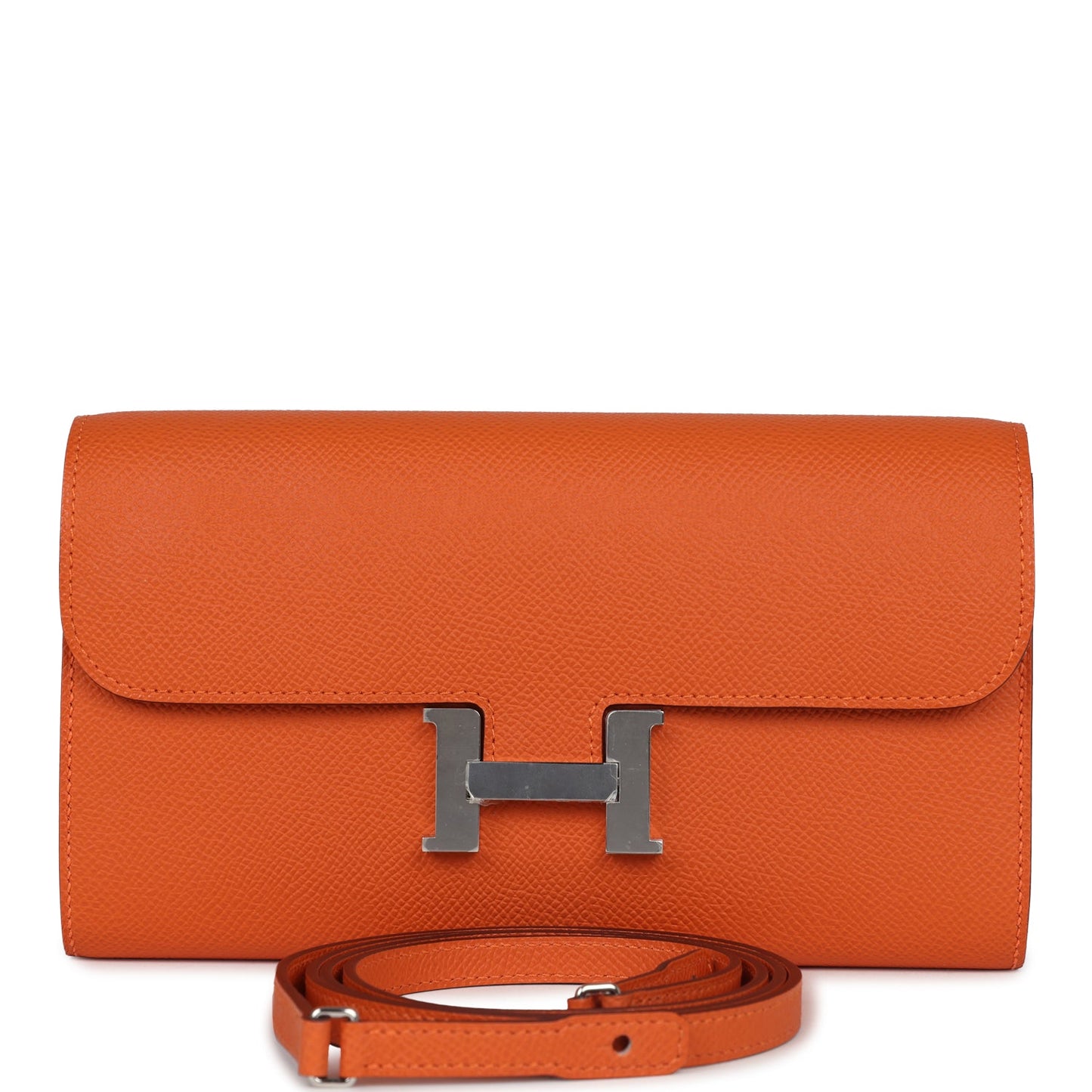 Constance Wallet To Go Orange Epsom Palladium Hardware