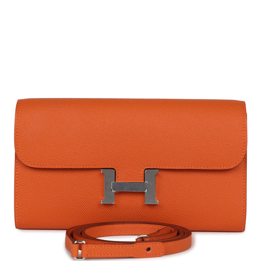 Constance Wallet To Go Orange Epsom Palladium Hardware