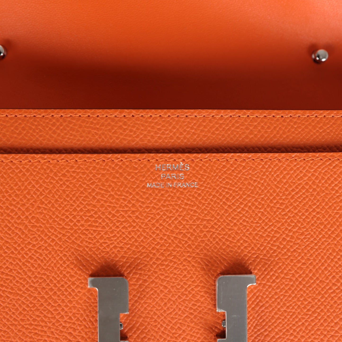 Constance Wallet To Go Orange Epsom Palladium Hardware