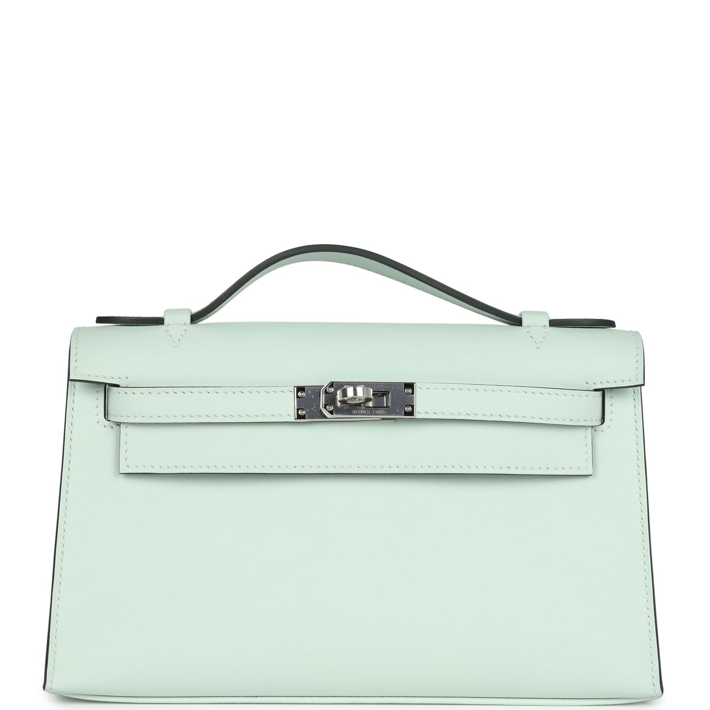Kelly Pochette Vert Peppermint Swift Palladium Hardware