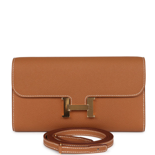 Constance Wallet To Go Gold Epsom Gold Hardware