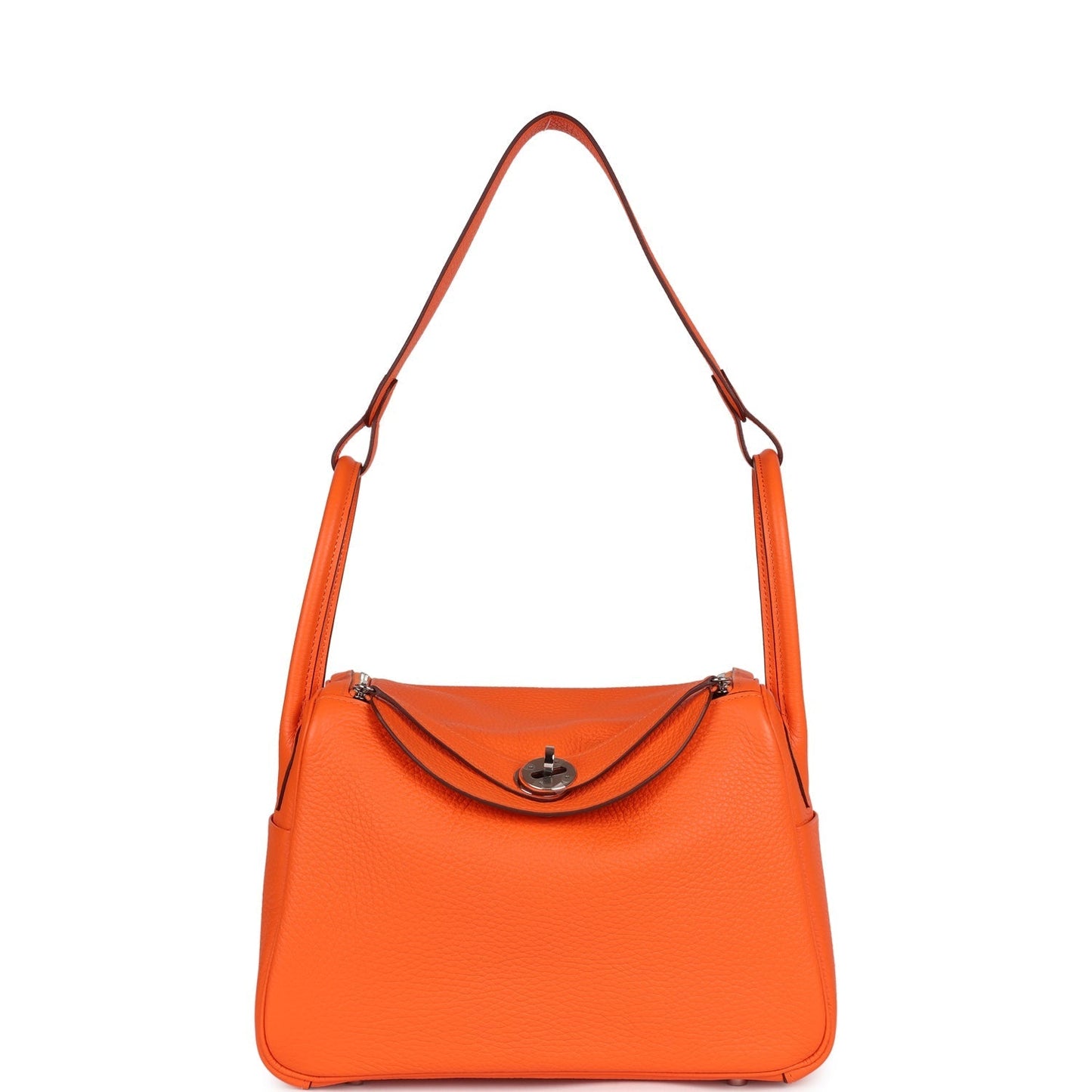 Lindy 26 Orange Minium Clemence Palladium Hardware