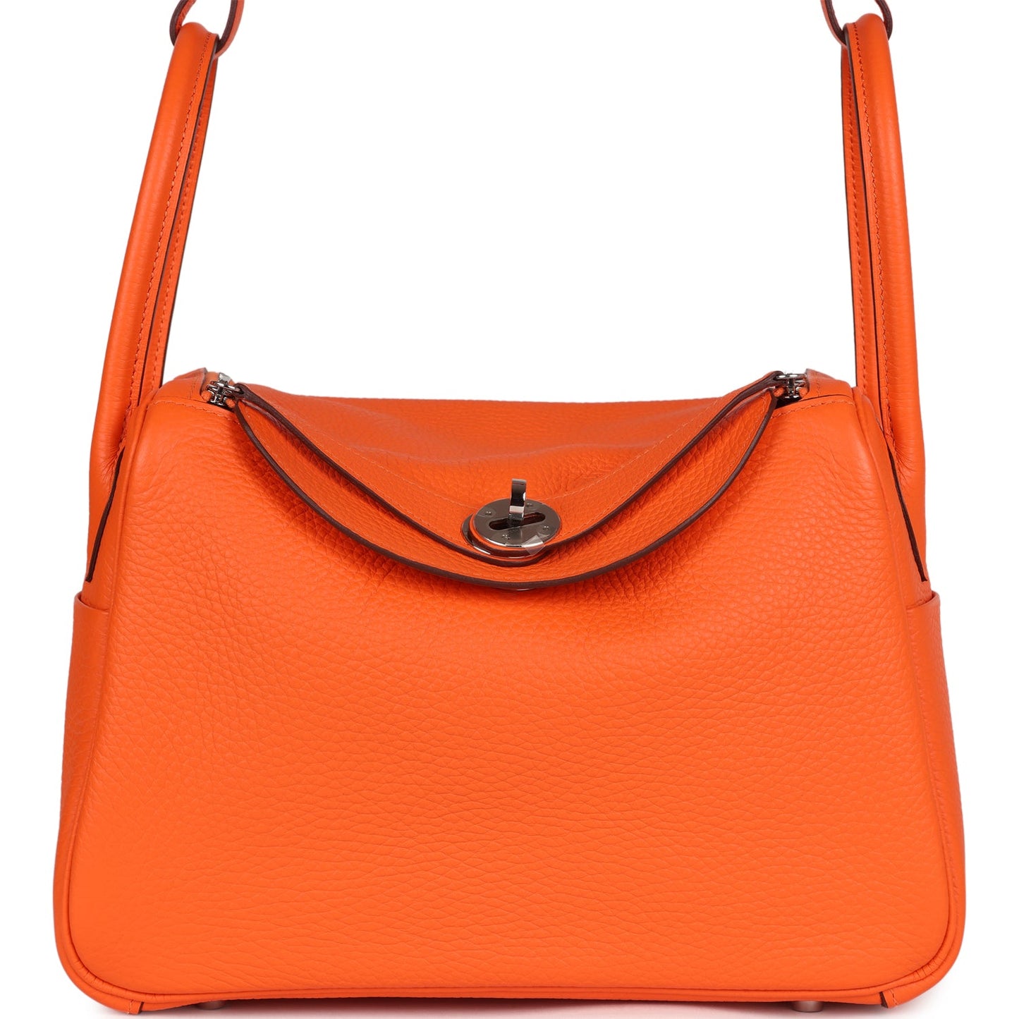 Lindy 26 Orange Minium Clemence Palladium Hardware