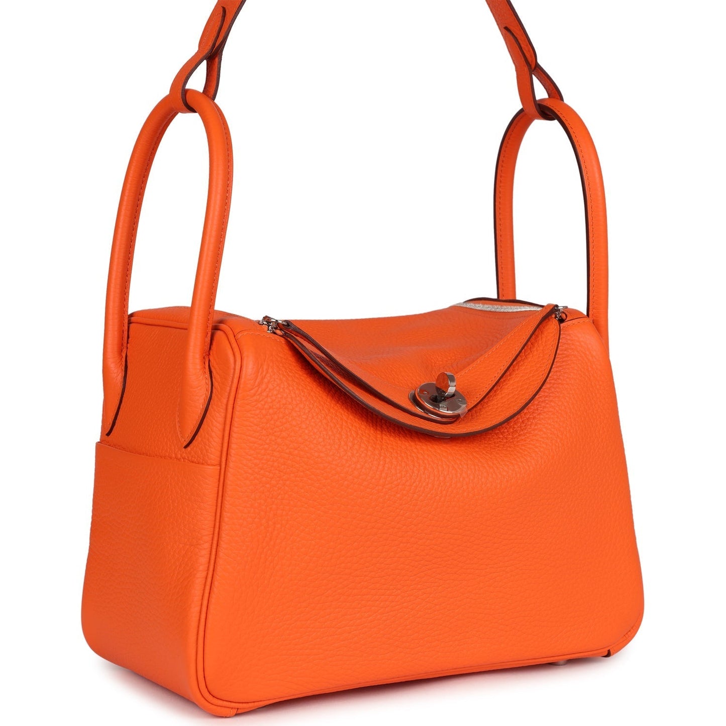 Lindy 26 Orange Minium Clemence Palladium Hardware