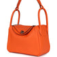 Lindy 26 Orange Minium Clemence Palladium Hardware