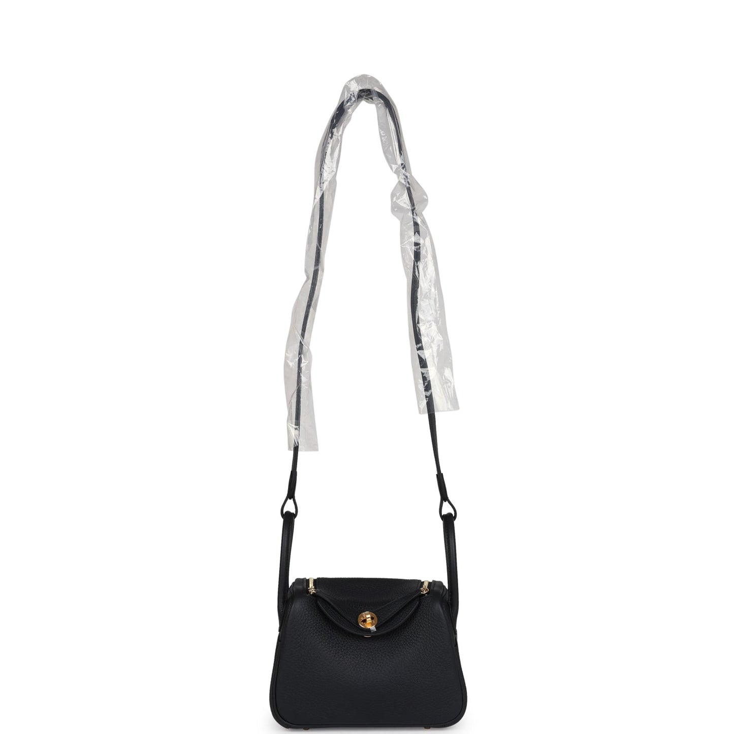 Mini Lindy II Black Clemence Gold Hardware