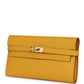 Kelly Long Wallet Jaune Ambre Epsom Gold Hardware