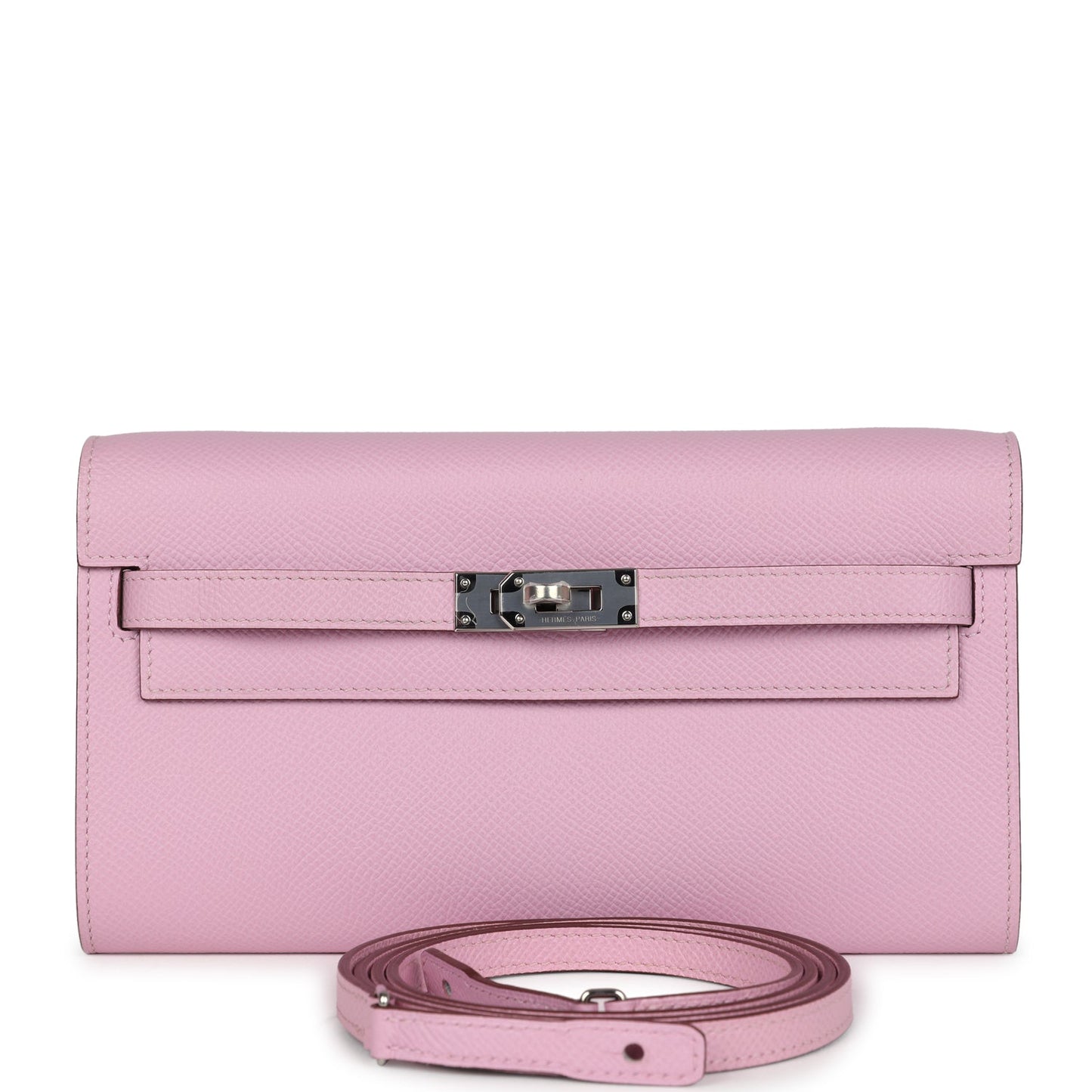 Kelly Wallet To Go Mauve Sylvestre Epsom Palladium Hardware