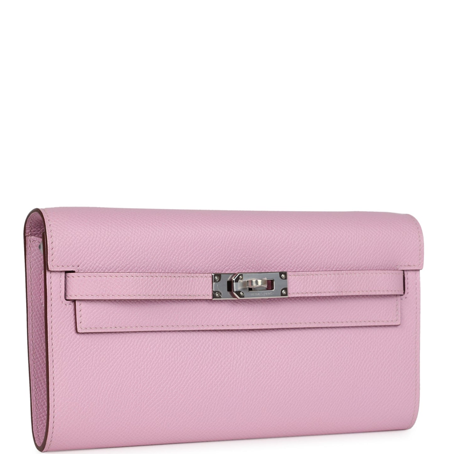 Kelly Wallet To Go Mauve Sylvestre Epsom Palladium Hardware
