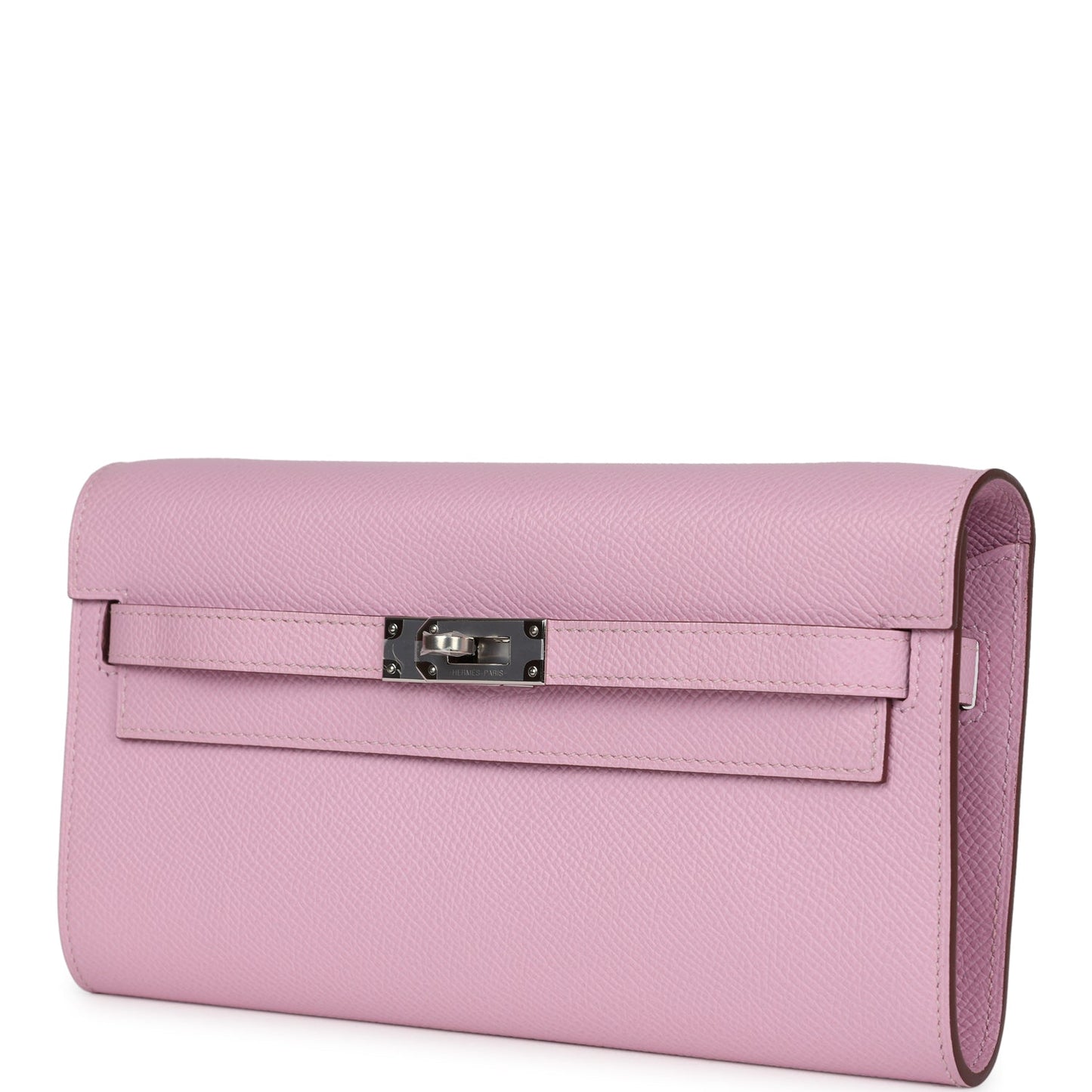 Kelly Wallet To Go Mauve Sylvestre Epsom Palladium Hardware