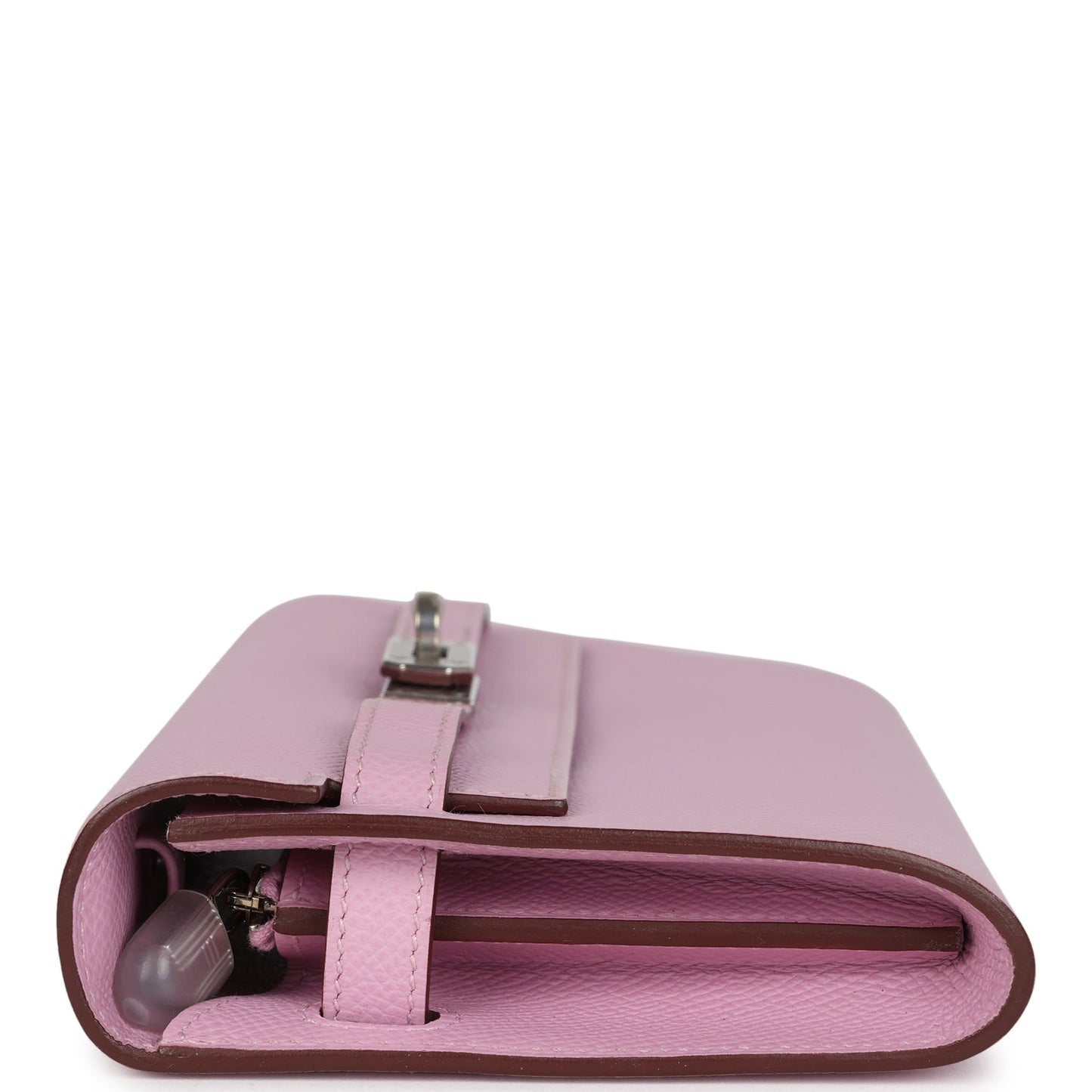 Kelly Wallet To Go Mauve Sylvestre Epsom Palladium Hardware