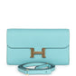 Constance Wallet To Go Bleu Atoll Epsom Gold Hardware