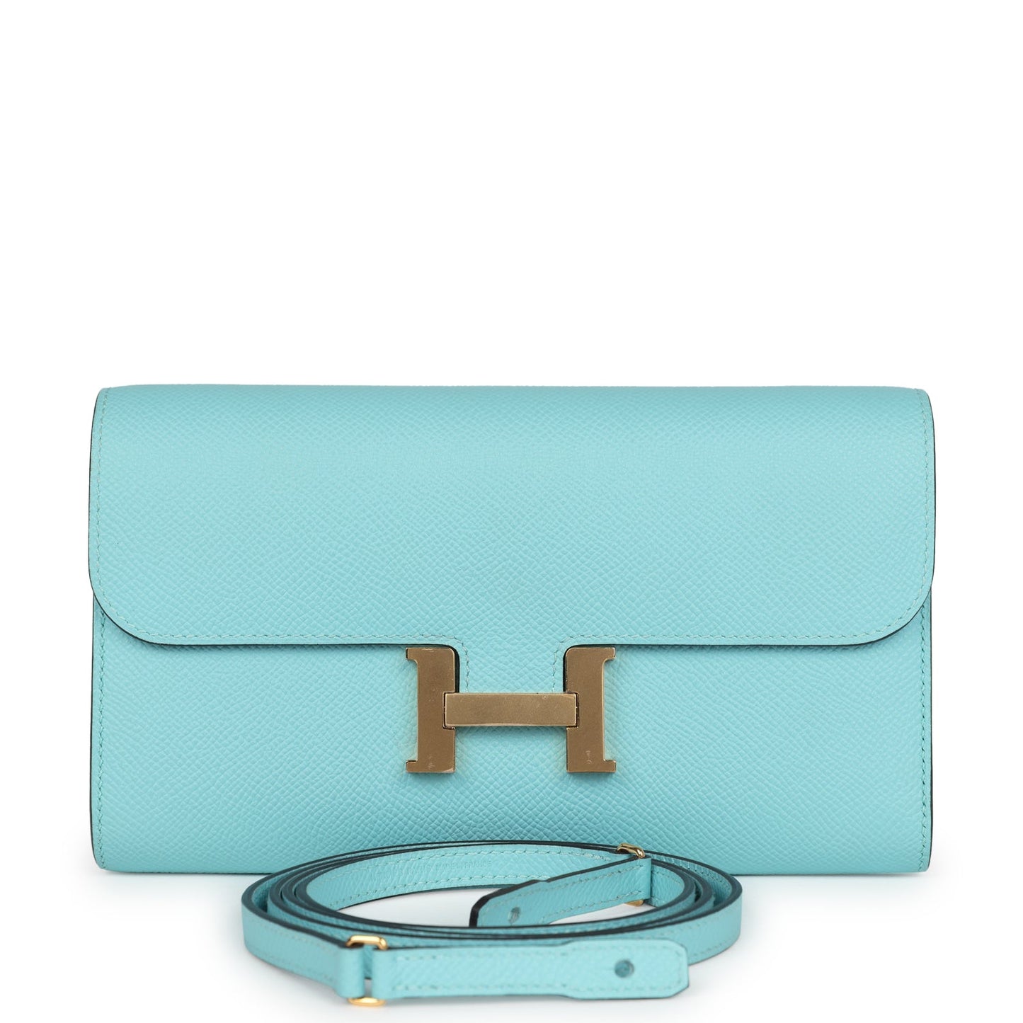 Constance Wallet To Go Bleu Atoll Epsom Gold Hardware