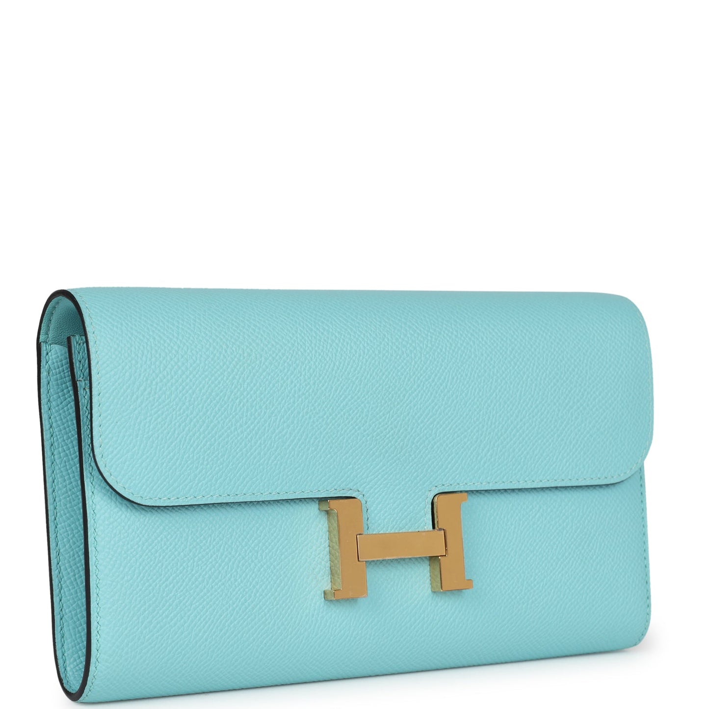Constance Wallet To Go Bleu Atoll Epsom Gold Hardware