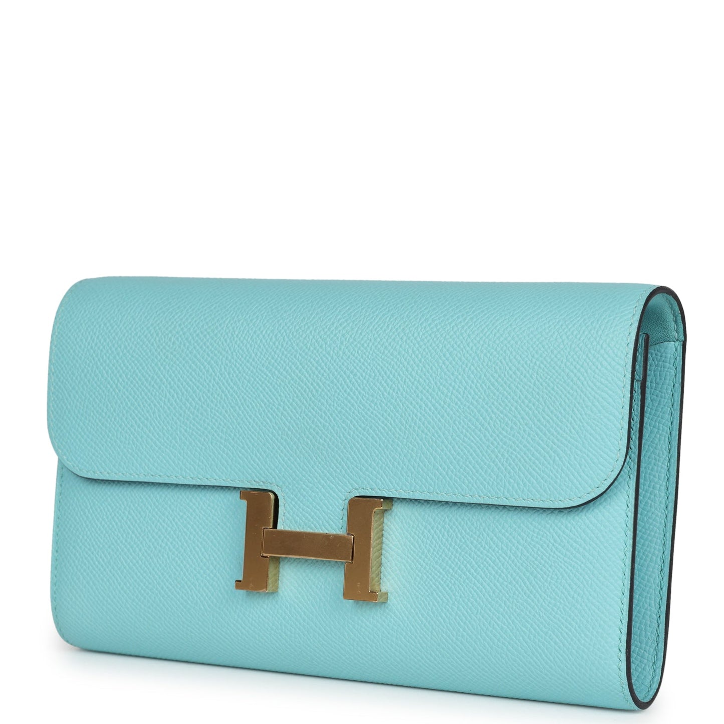 Constance Wallet To Go Bleu Atoll Epsom Gold Hardware