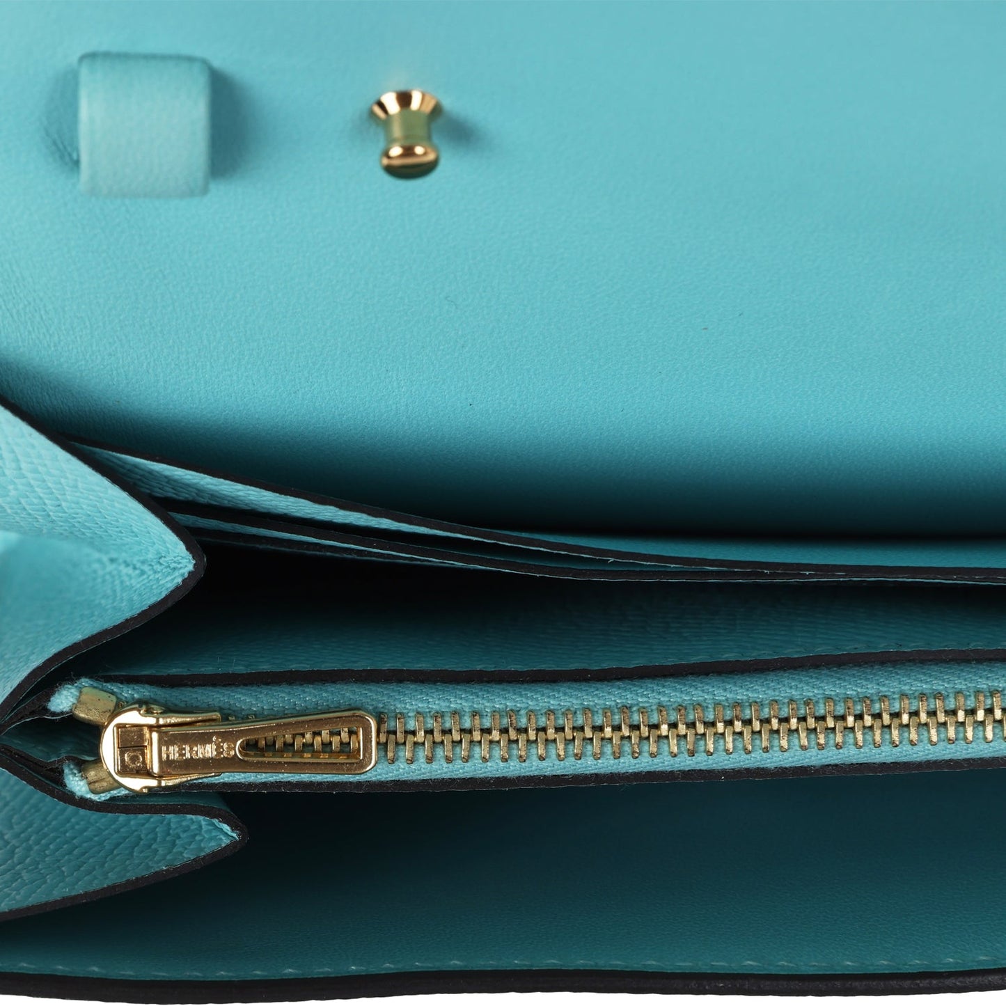 Constance Wallet To Go Bleu Atoll Epsom Gold Hardware