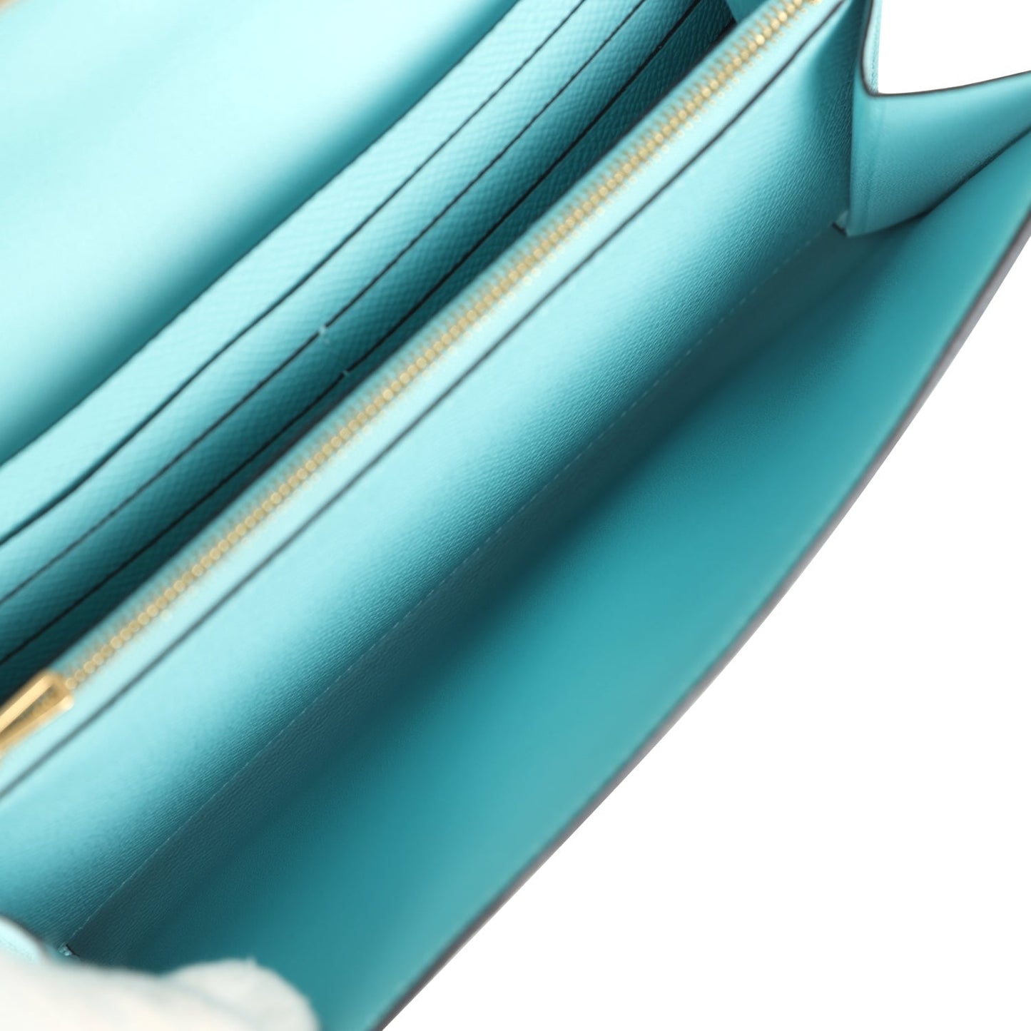 Constance Wallet To Go Bleu Atoll Epsom Gold Hardware