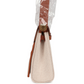 Herbag Zip 20 Mini Ecru and Beige Toile H Canvas and Fauve Vache Hunter Gold Hardware