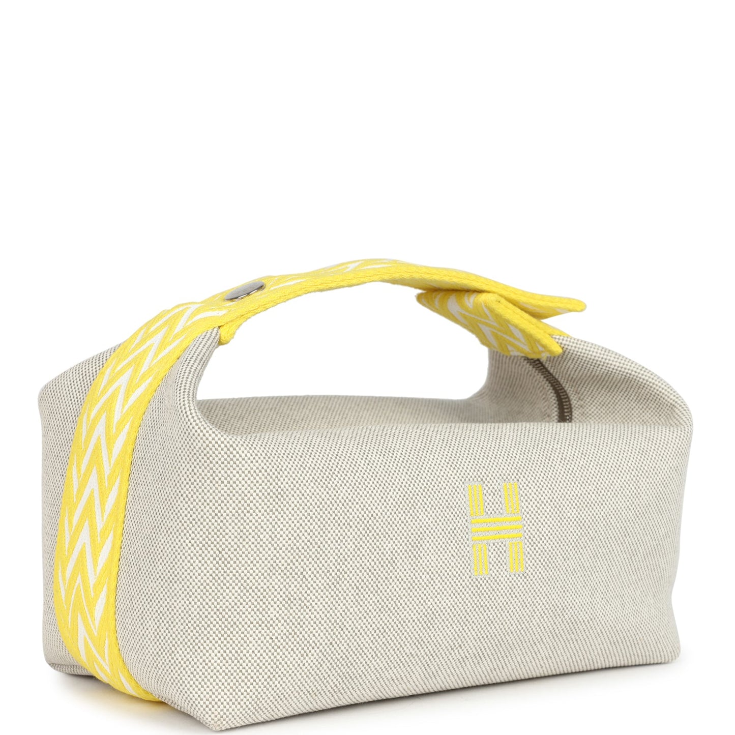 Bride A Brac Case PM Jaune Citron Plume Canvas Palladium Hardware