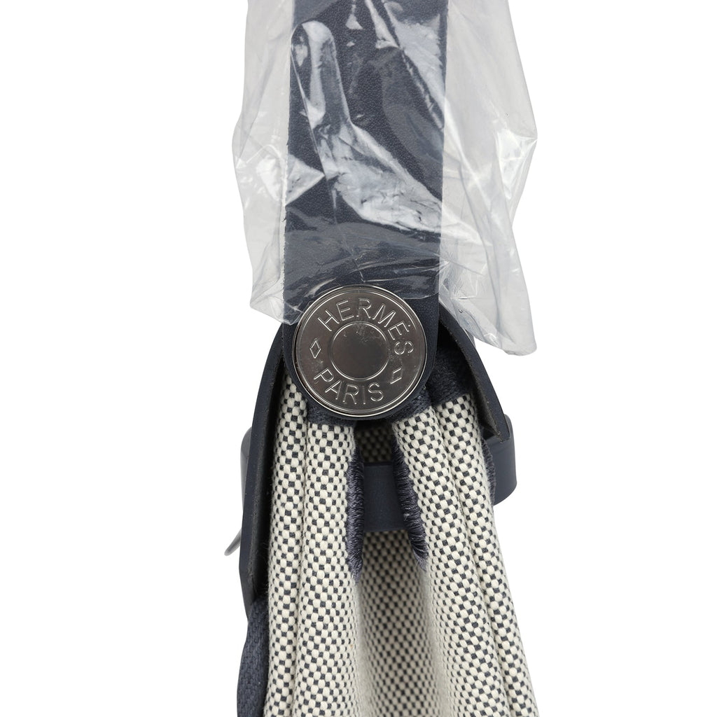 Herbag Zip 20 Mini Ecru and Ardoise Toile H Canvas and Ardoise Vache Hunter Palladium Hardware