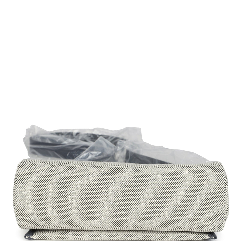 Herbag Zip 20 Mini Ecru and Ardoise Toile H Canvas and Ardoise Vache Hunter Palladium Hardware