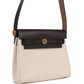 Herbag Zip 20 Mini Ecru and Beige Toile H Canvas and Ebene Vache Hunter Gold Hardware