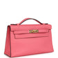 Kelly Pochette Rose Azalee Swift Gold Hardware